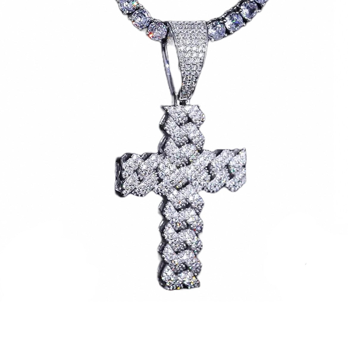 Pendente "CROCE CUBAN" Silver925 - Moissanite