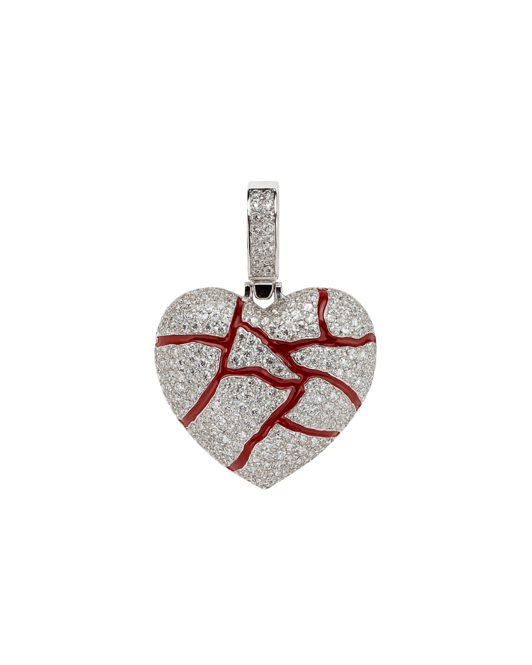 Ciondolo " HEART DRIP " Silver925 - Moissanite