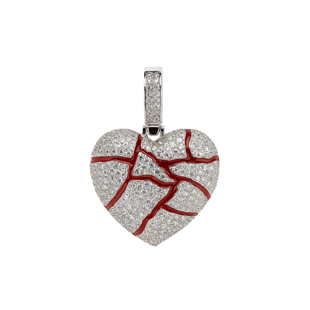 Ciondolo " HEART DRIP " Silver925 - Moissanite