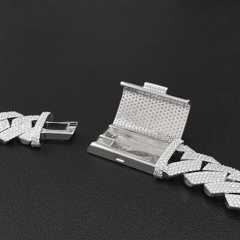 Cuban Chain “925” Argento 925 - Moissanite