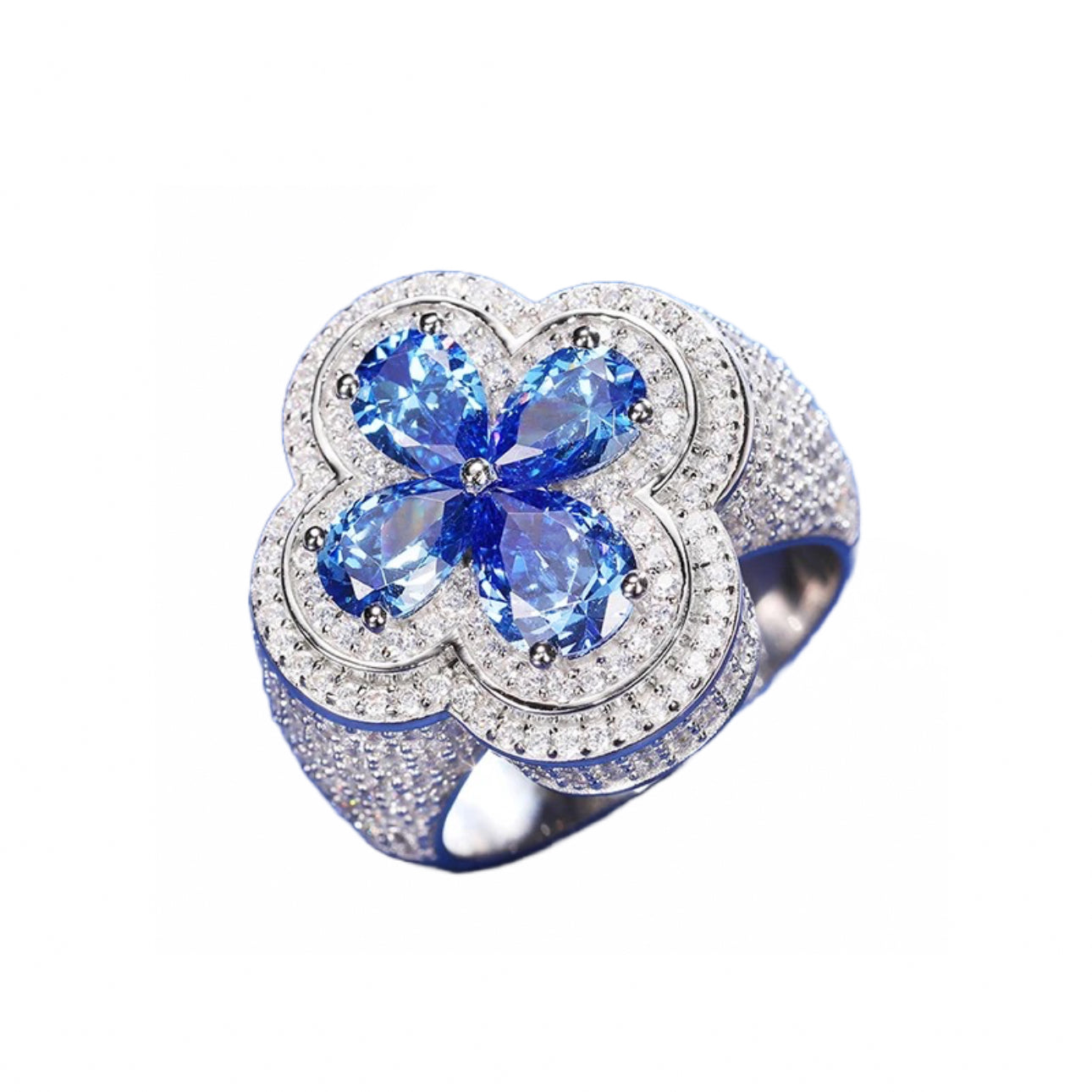 Anillo “Blue KATERIN” Plata 925 - Moissanita