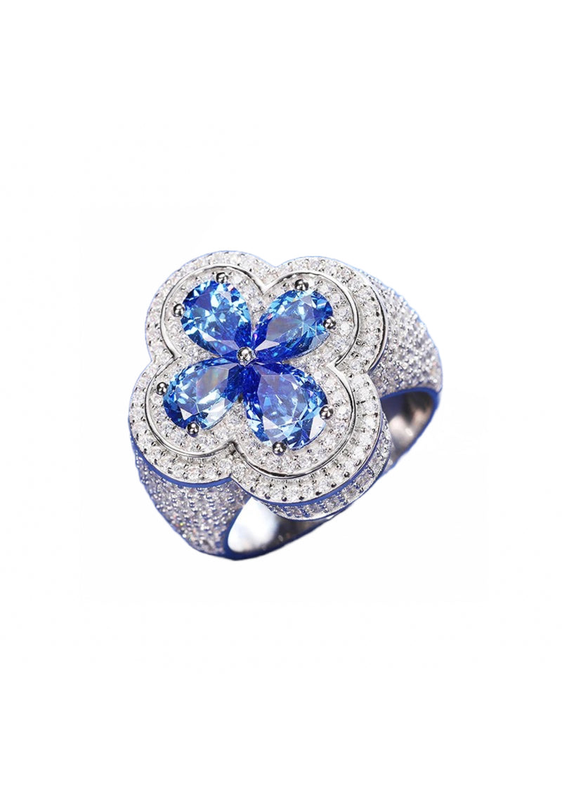 Anello “Blu KATERIN” Silver925 - Moissanite