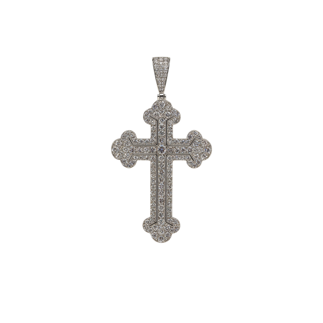 Ciondolo " CROCE HARD " Silver925 - Moissanite
