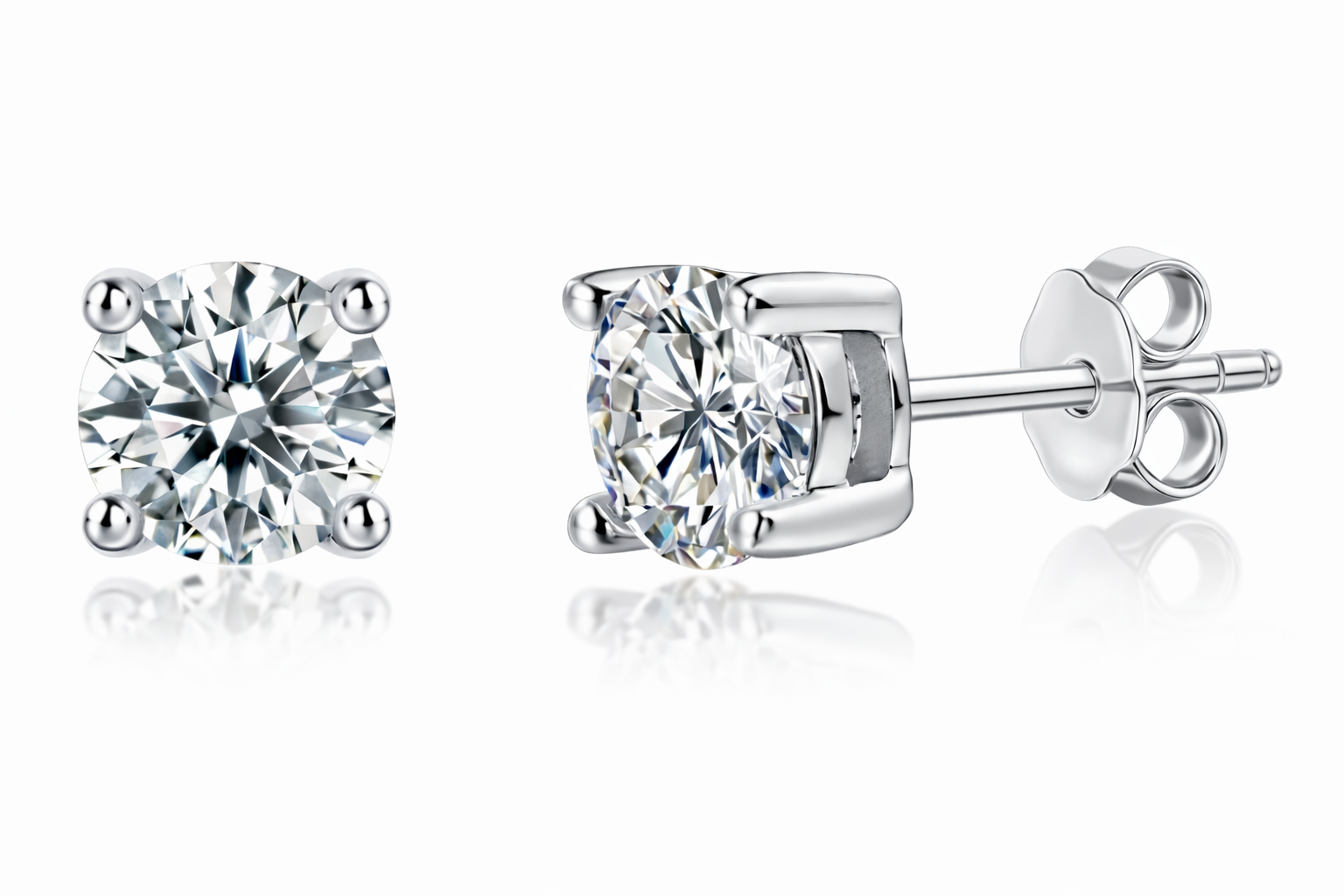 Orecchini “PUNTO LUCE” Argento 925 - Moissanite