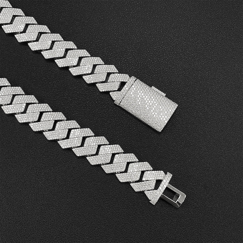 Cuban Chain “925” Argento 925 - Moissanite