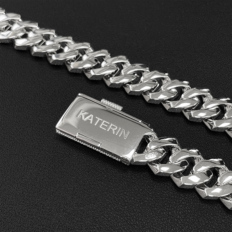Cuban Chain “925” Argento 925 - Moissanite