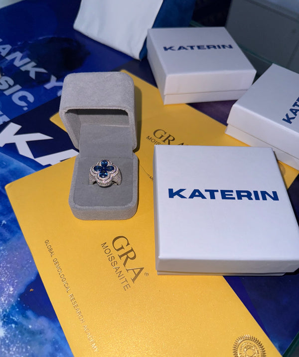 Anello “Blu KATERIN” Silver925 - Moissanite