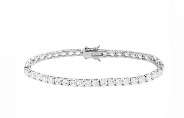 Bracciale Tennis Silver, Argento 925(4mm)