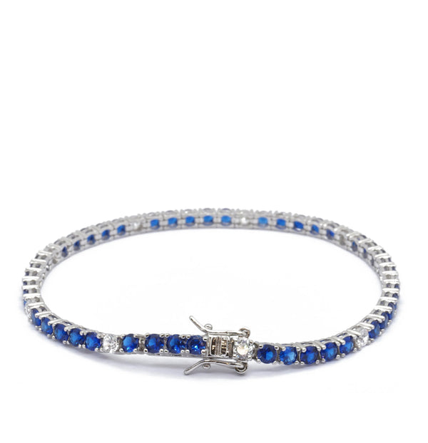 BRACCIALE TENNIS BLU KATERIN & BIANCO