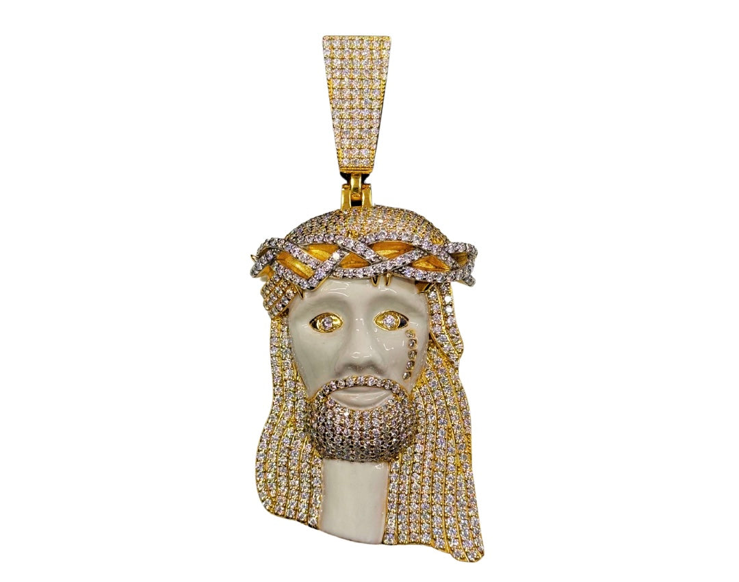 Ciondolo “JESUS GOLD” Moissanite - Silver 925