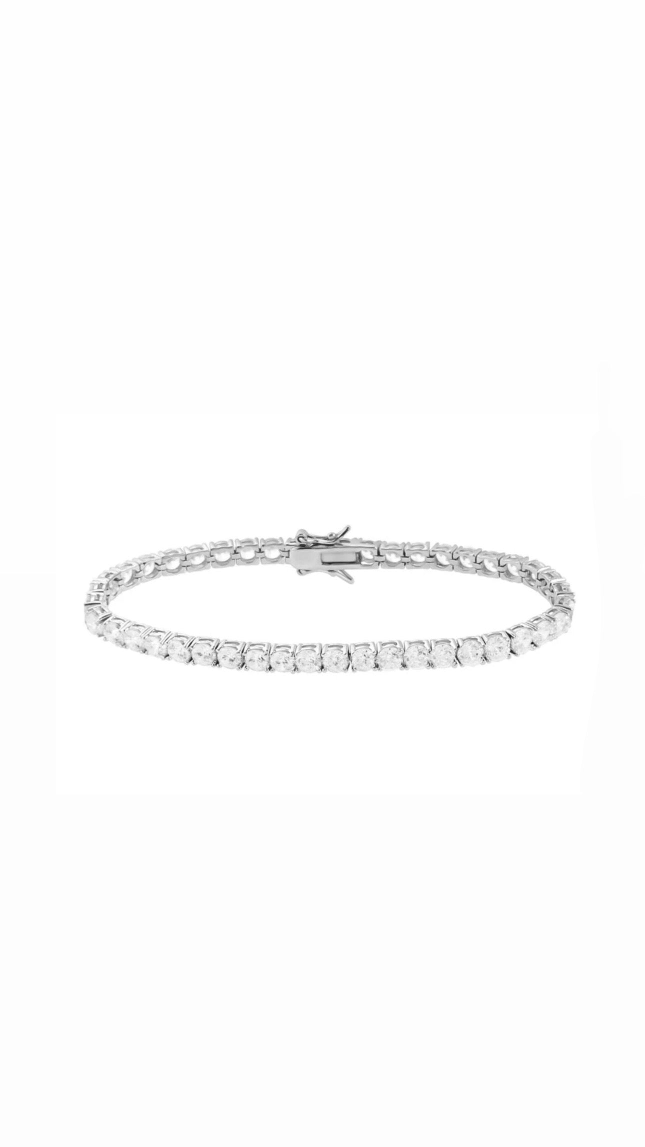 Bracciale Tennis Silver, Argento 925(4mm)