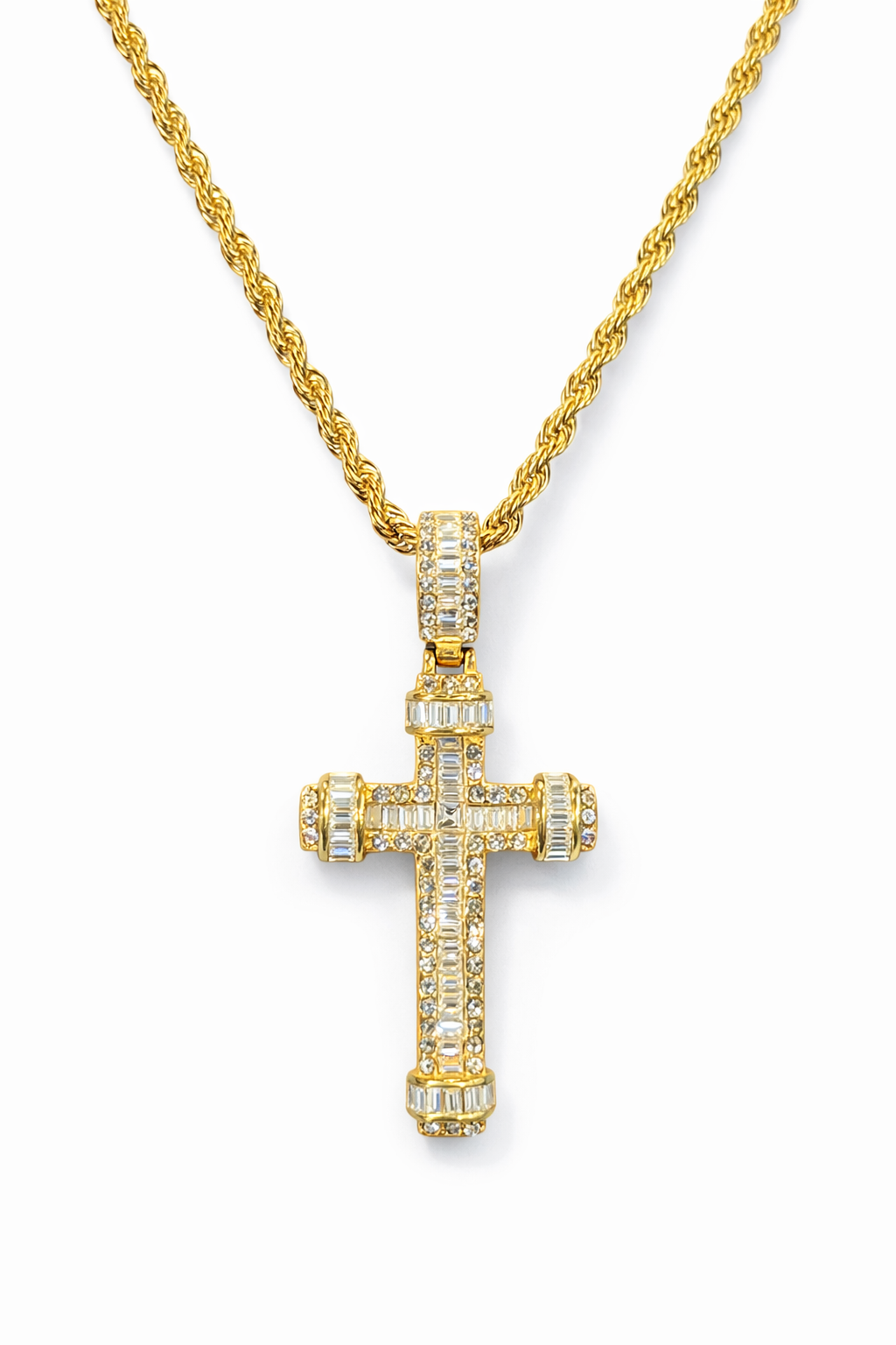 Croce “ SUMMER ICE “ gold - Acciaio Inossidabile