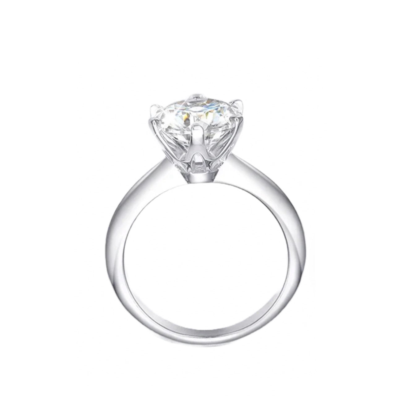 Anello Punto Luce - Silver925 - Moissanite
