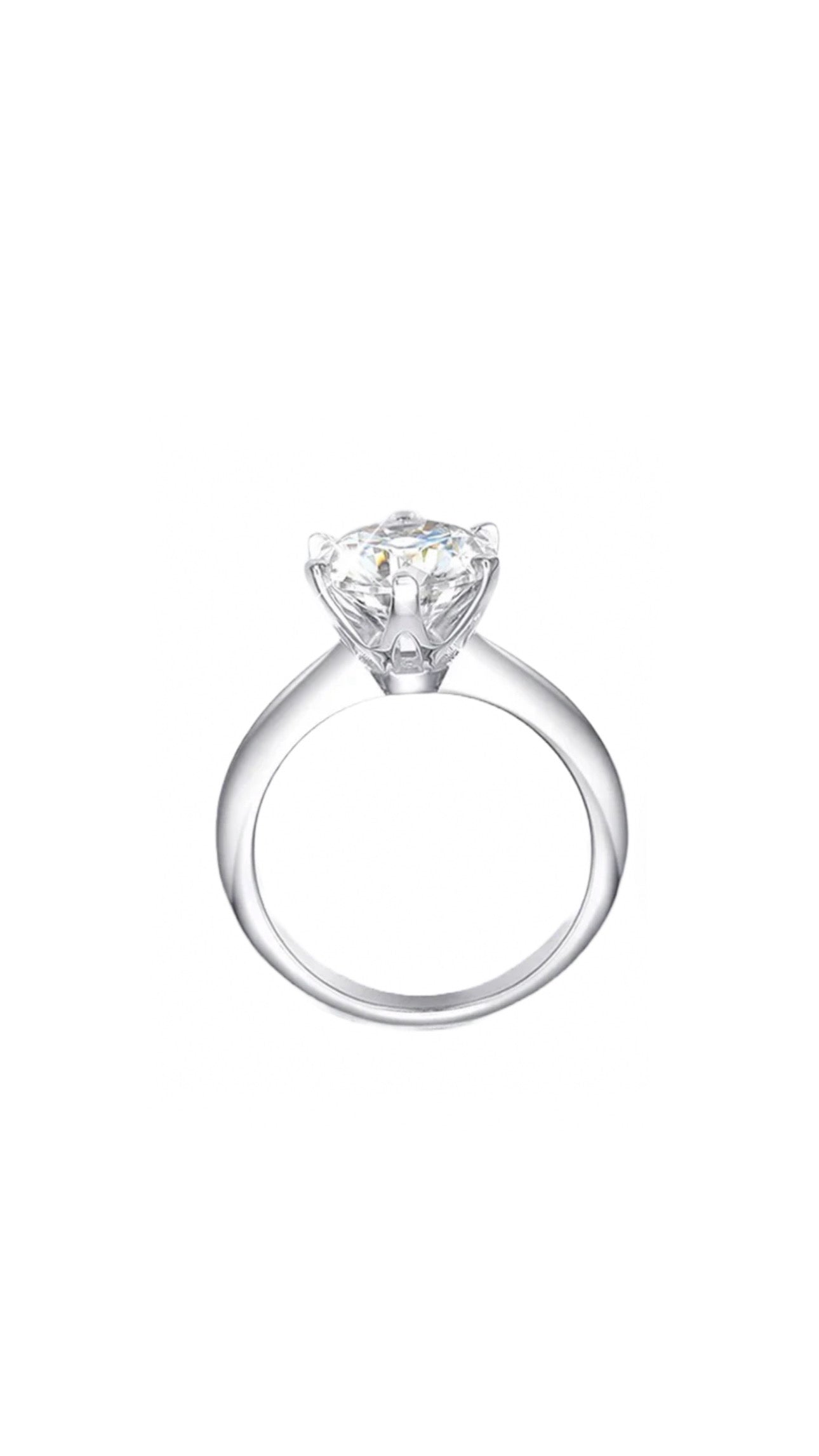 Anello Punto Luce - Silver925 - Moissanite