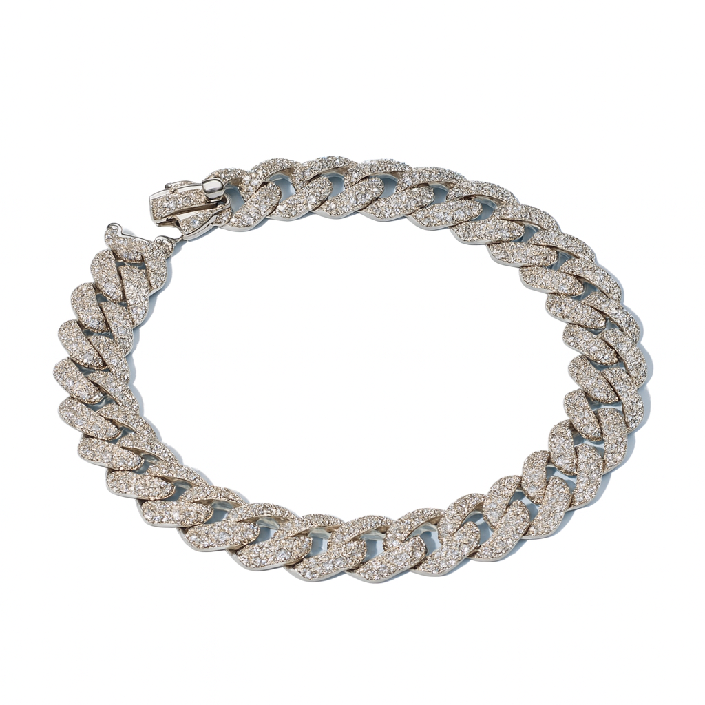 Bracciale Cuban "Las Vegas" Silver925 - Moissanite