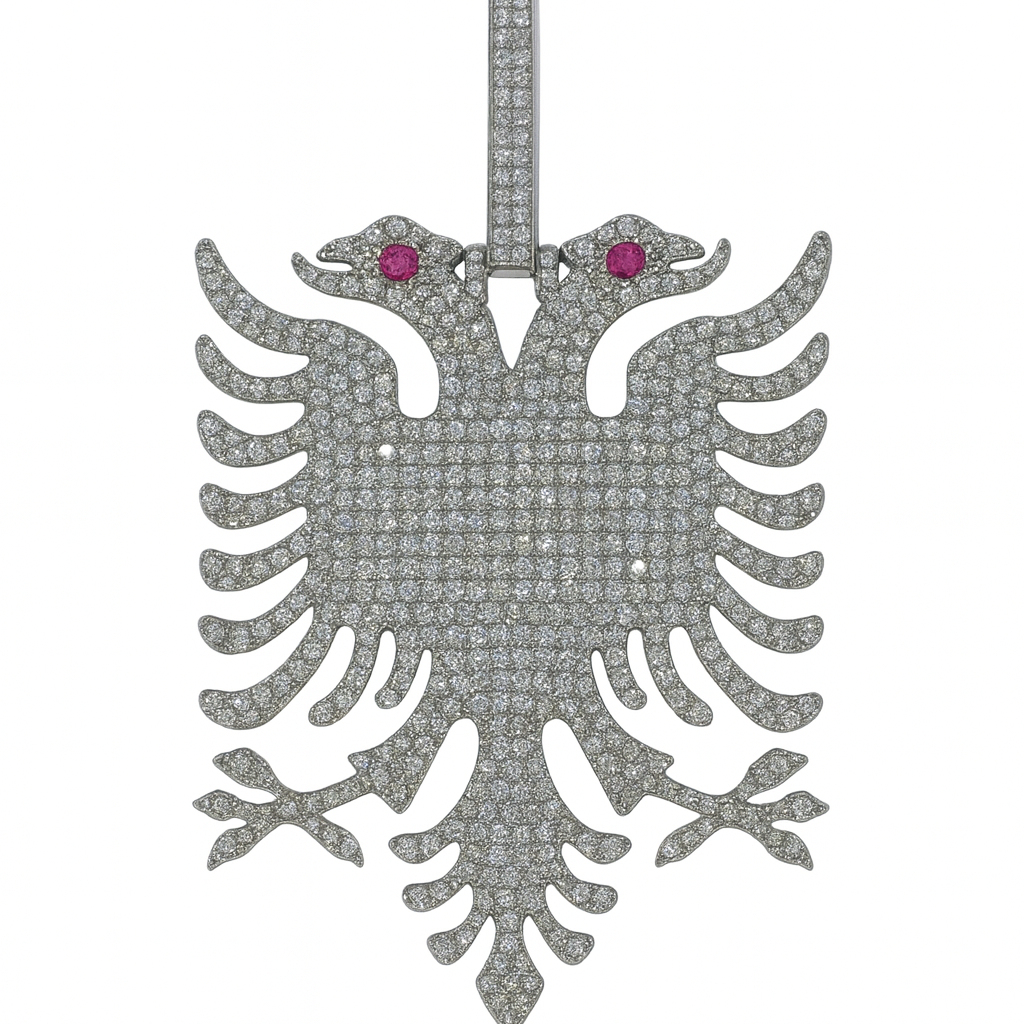 Ciondolo "ALBANIA DRIP" Silver 925 - Moissanite