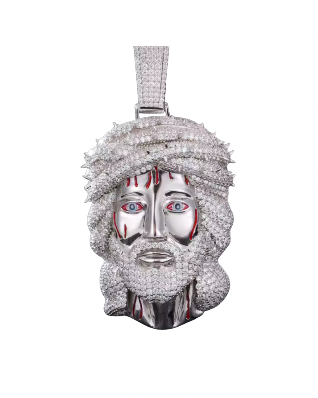 Ciondolo “JESUS PACE” Argento 925 - Moissanite