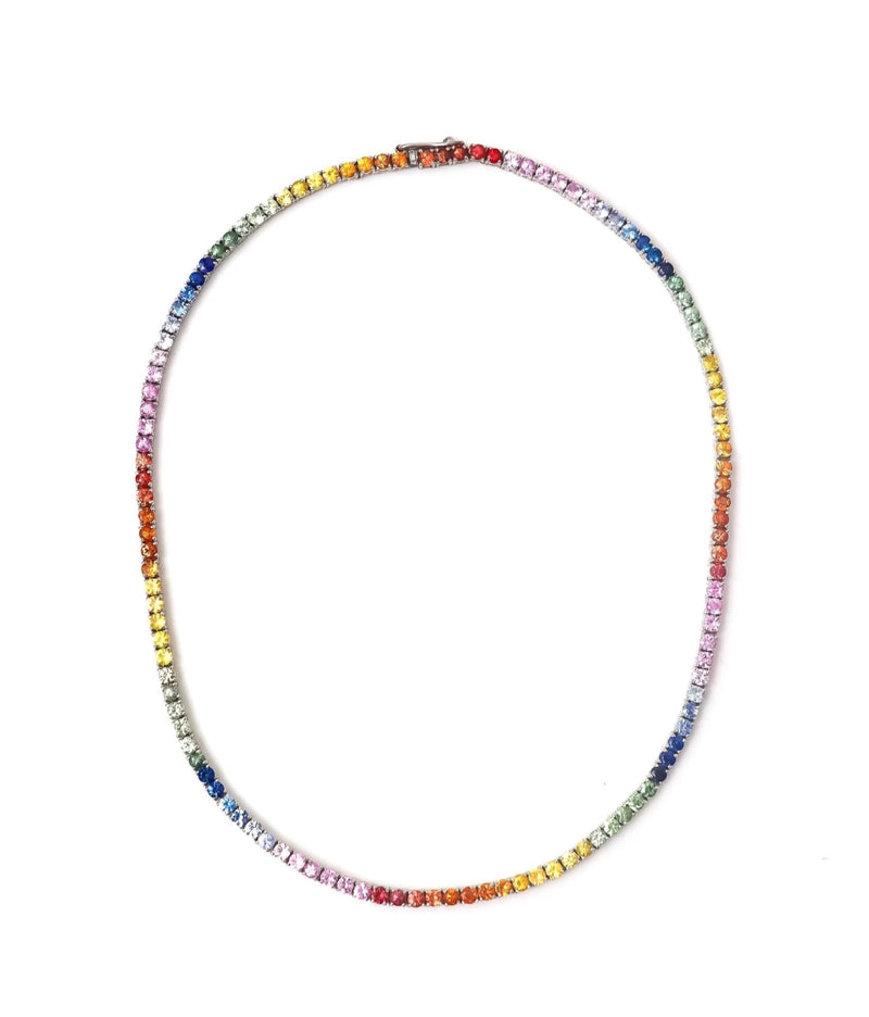 COLLANA TENNIS "RAINBOW" ARGENTO 925