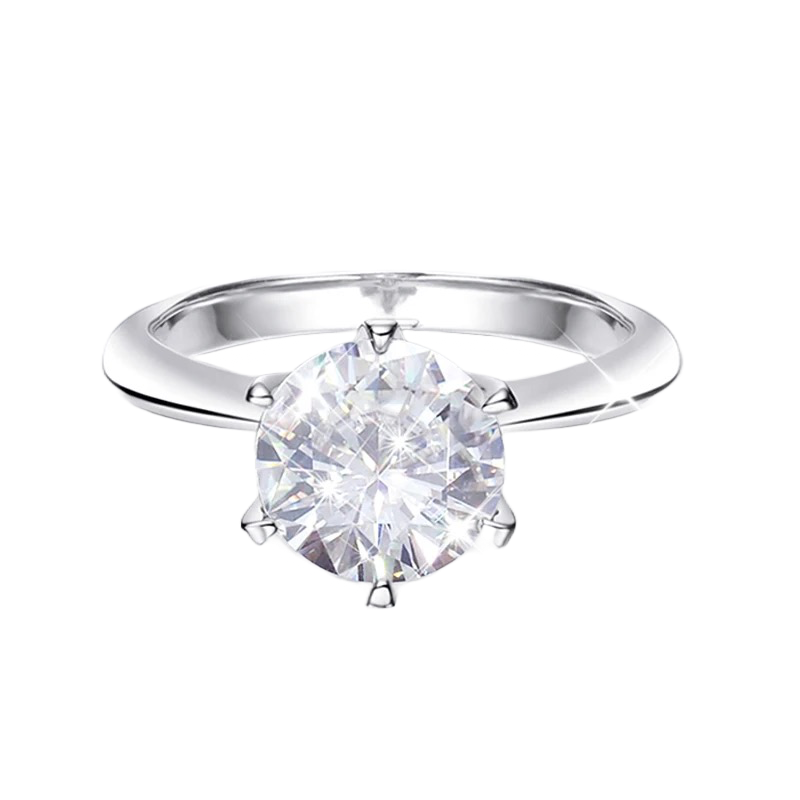 Anello Punto Luce - Silver925 - Moissanite