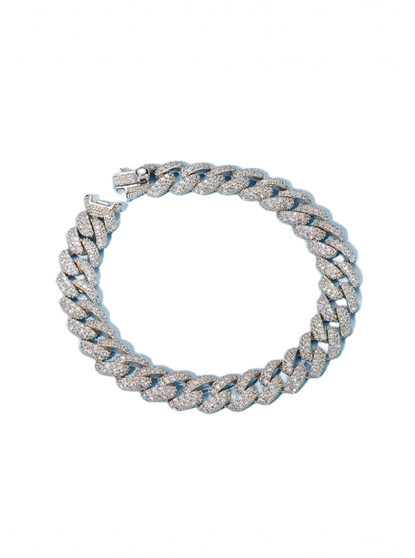 Bracciale Cuban "Las Vegas" Silver925 - Moissanite