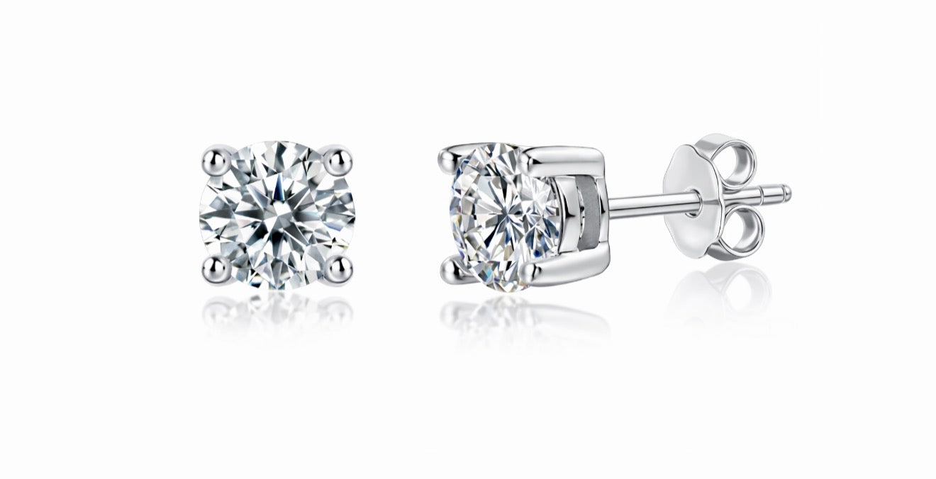 Orecchini “PUNTO LUCE” Argento 925 - Moissanite