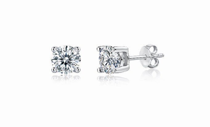 Orecchini “PUNTO LUCE” Argento 925 - Moissanite