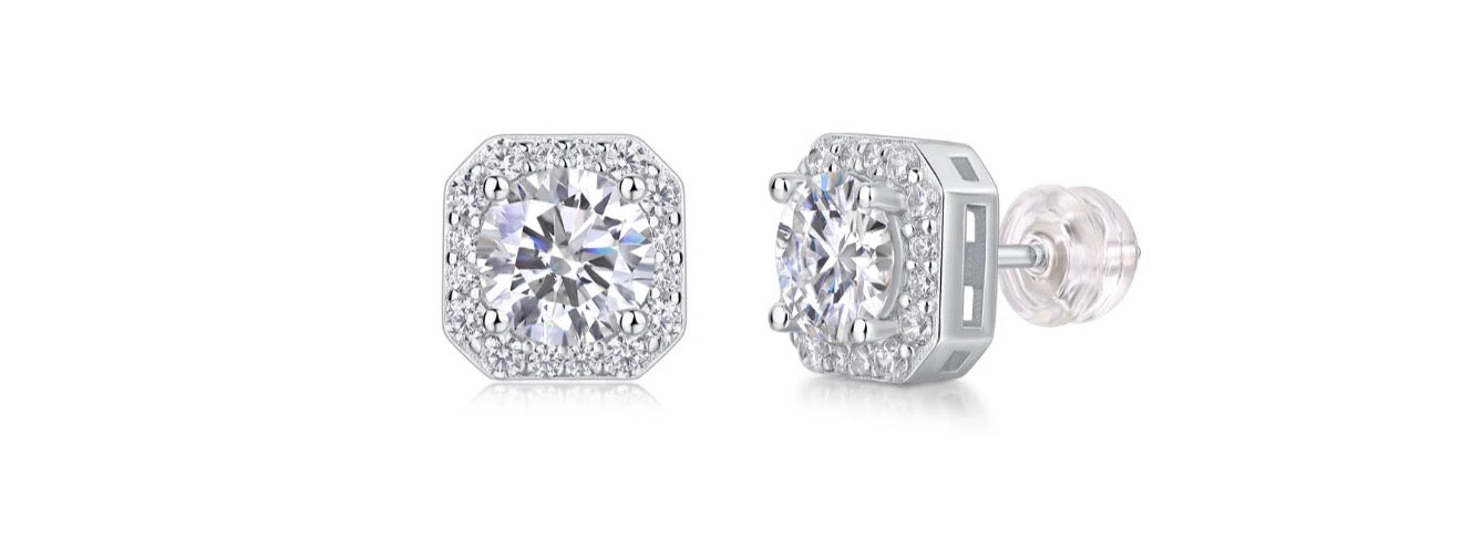 Orecchini " MINI DRIPPY " ARGENTO 925 - MOISSANITE