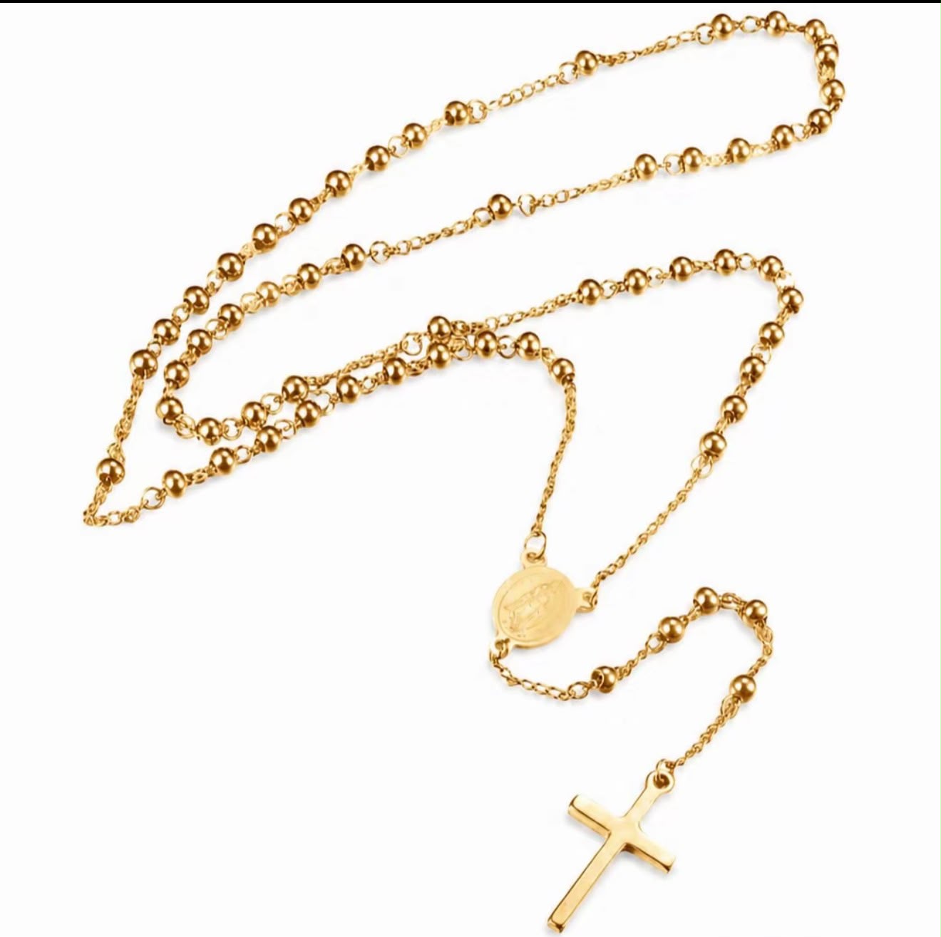 Rosario " GOLD " acciaio inossidabile